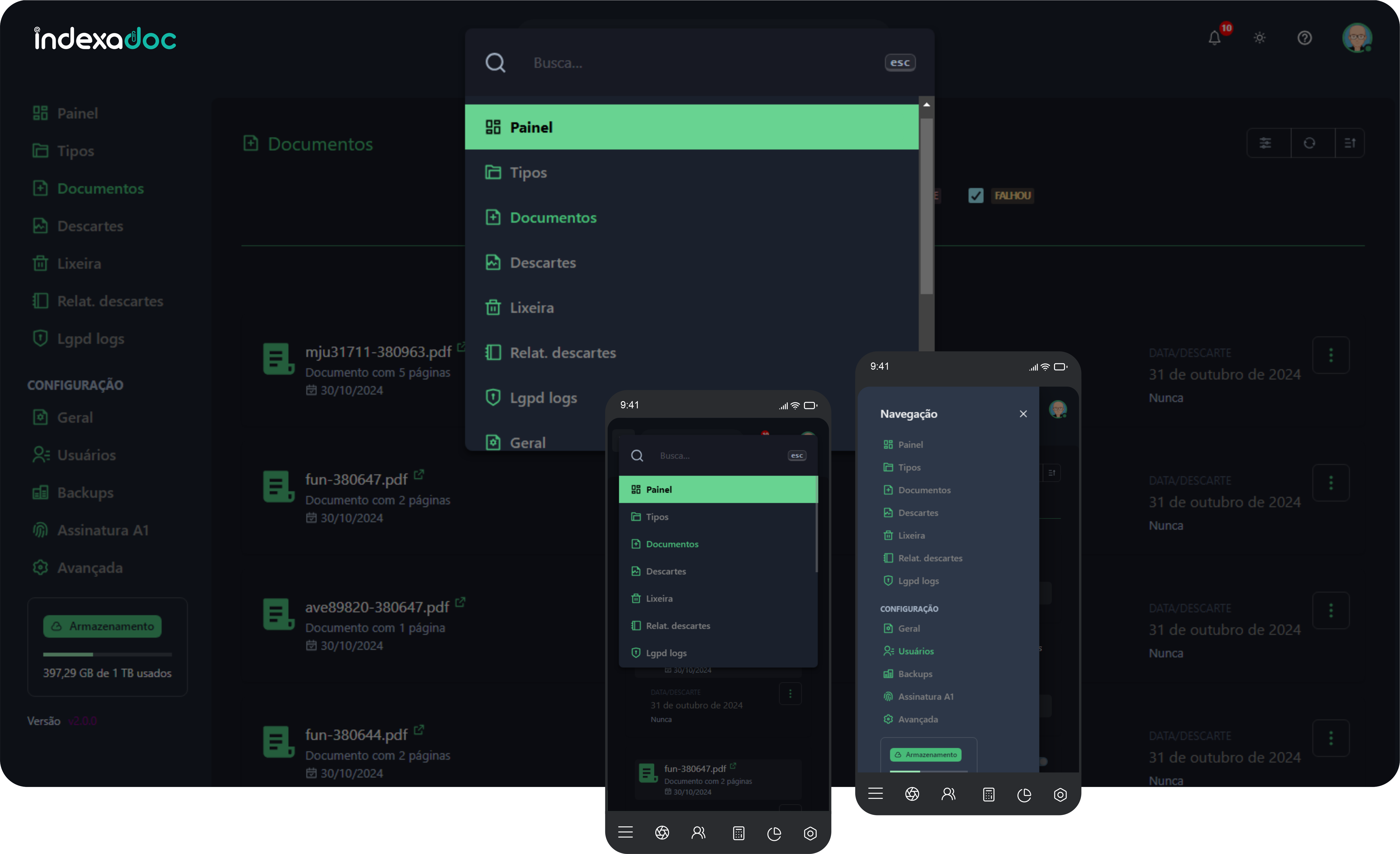 Indexadoc Dashboard — Indexação